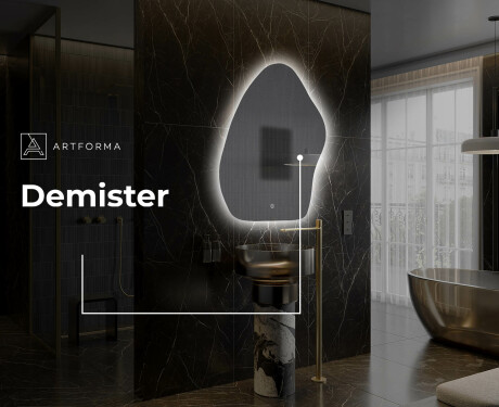 Neregulārais spogulis ar LED apgaismojumu dekoratīvs dizains G221 #8