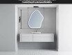 Neregulārais spogulis ar LED apgaismojumu, dekoratīvs dizains G223 #5