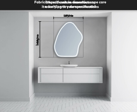 Neregulārais spogulis ar LED apgaismojumu, dekoratīvs dizains G223 #5
