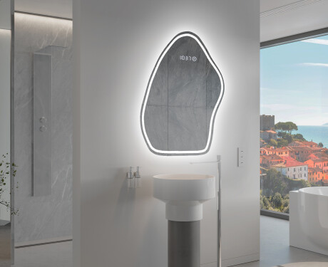 Neregulārais spogulis ar LED apgaismojumu, dekoratīvs dizains G223 #9