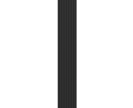 Vertikāls dekoratīvais radiators ar montāžas komplektu, melns #3