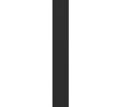 Vertikāls dekoratīvais radiators ar montāžas komplektu, melns #3