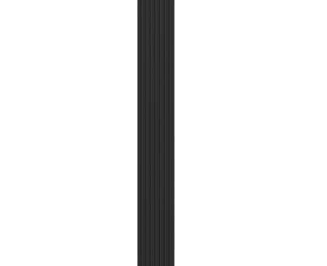 Vertikāls dekoratīvais radiators ar montāžas komplektu, melns #3