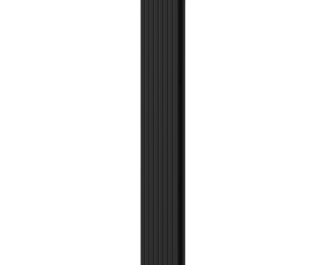 Vertikāls dekoratīvais radiators ar montāžas komplektu, melns
