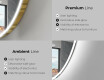 Neregulārais spogulis LED apgaismots dekoratīvais dizains J222 #2