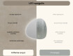 Lustro nieregularne podświetlane dekoracyjne LED 74x74cm z zimną barwą LED 7000K, ciepłą barwą 3000K lub barwą neutralną 4500K #6