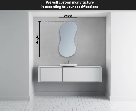 Neregulārais spogulis ar LED apgaismojumu, dekoratīvs dizains K221 #4