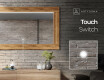 Ozolkoka koka izgaismots spogulis ar taisnstūra rāmi un LED gaismu L225 #5