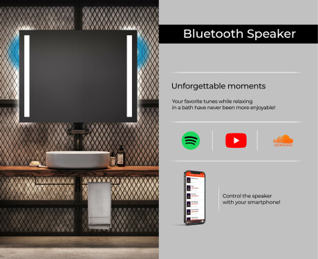 Dizainera LED vannas istabas spogulis ar aizmugurējo apgaismojumu L02 #6