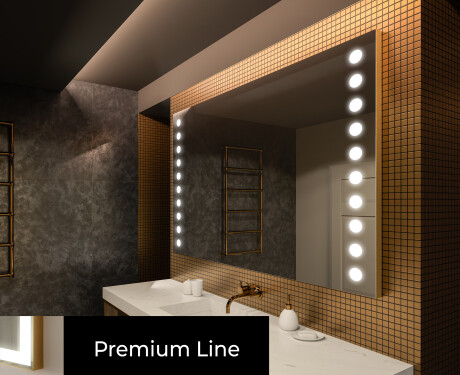 Dizainera LED vannas istabas spogulis ar aizmugurējo apgaismojumu L06 #3