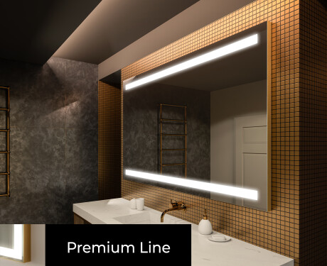 Dizainera LED vannas istabas spogulis ar aizmugurējo apgaismojumu L09 #3