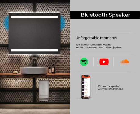 Dizainera LED vannas istabas spogulis ar aizmugurējo apgaismojumu L09 #6