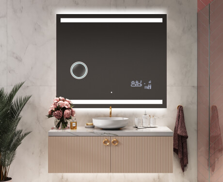 Dizainera LED vannas istabas spogulis ar aizmugurējo apgaismojumu L09 #9