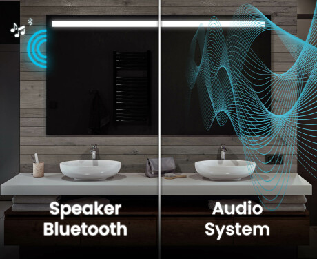 Dizainera LED vannas istabas spogulis ar aizmugurējo apgaismojumu L12 #5