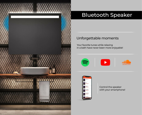 Dizainera LED vannas istabas spogulis ar aizmugurējo apgaismojumu L12 #6