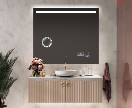 Dizainera LED vannas istabas spogulis ar aizmugurējo apgaismojumu L12 #9
