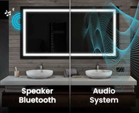 Dizainera LED vannas istabas spogulis ar aizmugurējo apgaismojumu L15 #5