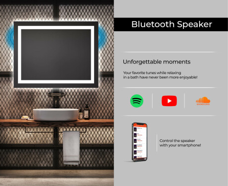 Dizainera LED vannas istabas spogulis ar aizmugurējo apgaismojumu L15 #6