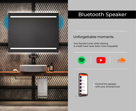 Dizainera LED vannas istabas spogulis ar aizmugurējo apgaismojumu L23 #6