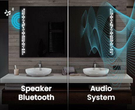 Dizainera LED vannas istabas spogulis ar aizmugurējo apgaismojumu L38 #5