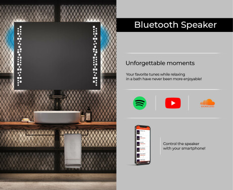 Dizainera LED vannas istabas spogulis ar aizmugurējo apgaismojumu L38 #6