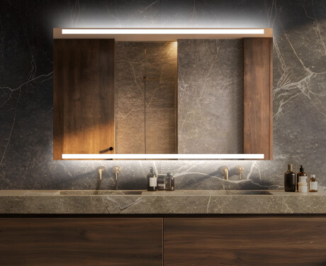 Dizainera LED vannas istabas spogulis ar aizmugurējo apgaismojumu L47