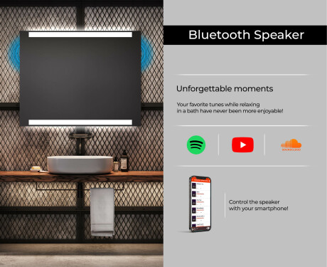 Dizainera LED vannas istabas spogulis ar aizmugurējo apgaismojumu L47 #6