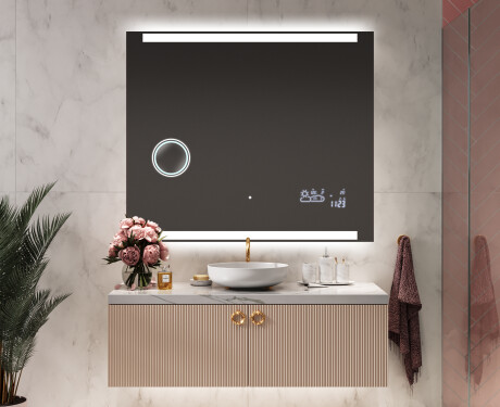 Dizainera LED vannas istabas spogulis ar aizmugurējo apgaismojumu L47 #9