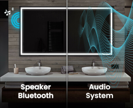 Dizainera LED vannas istabas spogulis ar aizmugurējo apgaismojumu L49 #5