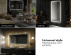 Dizainera LED vannas istabas spogulis ar aizmugurējo apgaismojumu L49 #10