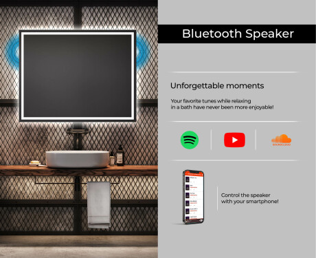 Dizainera LED vannas istabas spogulis ar aizmugurējo apgaismojumu L49 #6