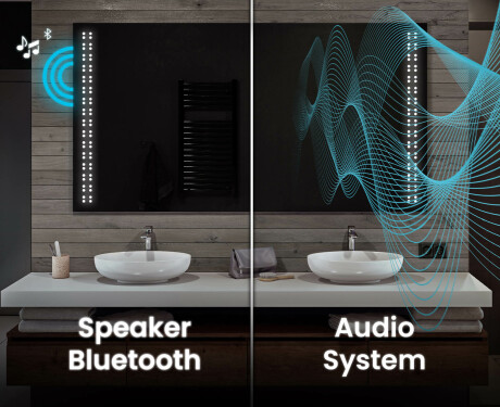 Dizainera LED vannas istabas spogulis ar aizmugurējo apgaismojumu L55 #5