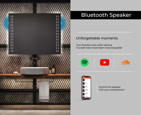 Dizainera LED vannas istabas spogulis ar aizmugurējo apgaismojumu L55 #6
