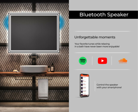 Dizainera LED vannas istabas spogulis ar aizmugurējo apgaismojumu L57 #6