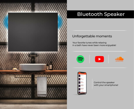 Dizainera LED vannas istabas spogulis ar aizmugurējo apgaismojumu L58 #5