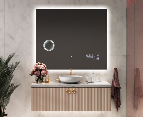 Dizainera LED vannas istabas spogulis ar aizmugurējo apgaismojumu L58 #7