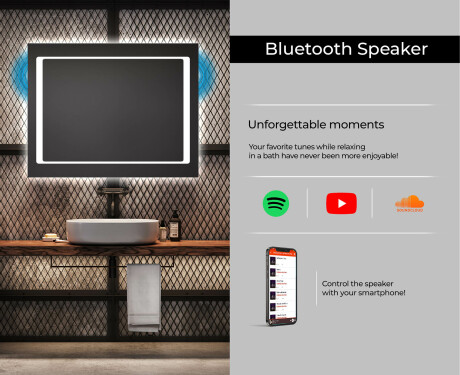 Dizainera LED vannas istabas spogulis ar aizmugurējo apgaismojumu L61 #6