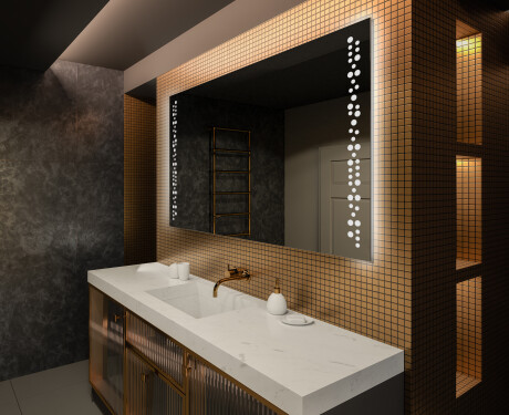 Dizainera LED vannas istabas spogulis ar aizmugurējo apgaismojumu L65