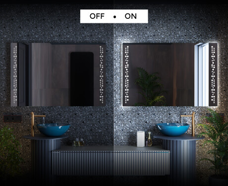 Dizainera LED vannas istabas spogulis ar aizmugurējo apgaismojumu L65 #3