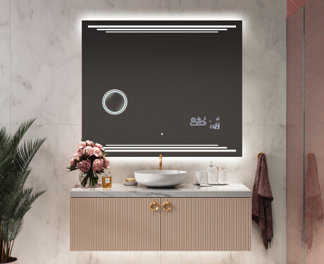 Dizainera LED vannas istabas spogulis ar aizmugurējo apgaismojumu L75 #9