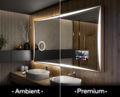 Dizainera LED vannas istabas spogulis ar aizmugurējo apgaismojumu L77