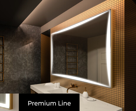 Dizainera LED vannas istabas spogulis ar aizmugurējo apgaismojumu L77 #3