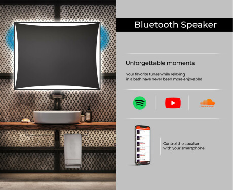 Dizainera LED vannas istabas spogulis ar aizmugurējo apgaismojumu L77 #6