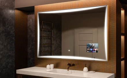 Dizainera LED vannas istabas spogulis ar aizmugurējo apgaismojumu L77