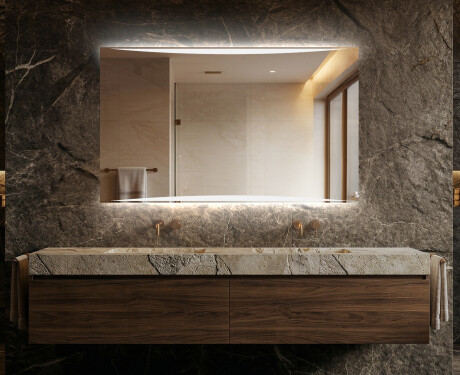 Dizainera LED vannas istabas spogulis ar aizmugurējo apgaismojumu L78