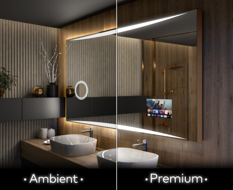 Dizainera LED vannas istabas spogulis ar aizmugurējo apgaismojumu L78