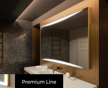 Dizainera LED vannas istabas spogulis ar aizmugurējo apgaismojumu L78 #3