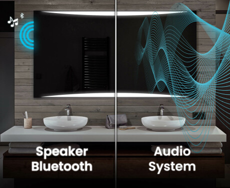 Dizainera LED vannas istabas spogulis ar aizmugurējo apgaismojumu L78 #5