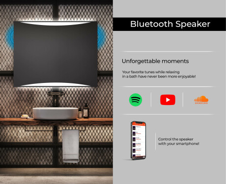 Dizainera LED vannas istabas spogulis ar aizmugurējo apgaismojumu L78 #6