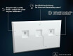 VANNAS ISTABAS SPOGULIS AR LED APGAISMOJUMU - SLIMLINE L01 #3